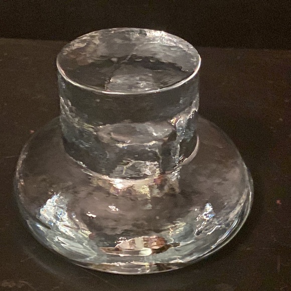 BLENKO Don Sheppard Glass Candlestick Holders Mushroom Mid Mod Art Glass - Picture 3 of 3